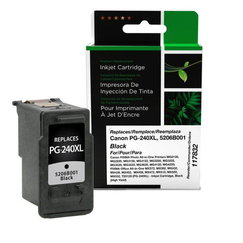 Clover Technologies Group, LLC Remanufactured High Yield Black Ink Cartridge (Alternative for Canon 5206B001 PG-240XL) (300 Yield)