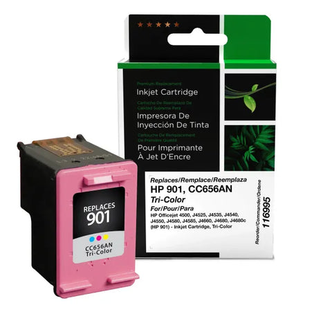 Clover Technologies Group, LLC Remanufactured Tri-Color Ink Cartridge (Alternative for HP CC656AN 901) (360 Yield)