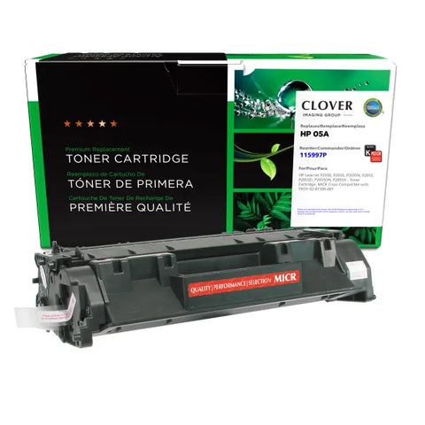 Clover Technologies Group, LLC Remanufactured MICR Toner Cartridge (Alternative for HP CE505A 05A) (2300 Yield)