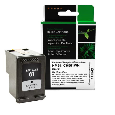 Clover Technologies Group, LLC Remanufactured Black Ink Cartridge (Alternative for HP CH561WN 61) (190 Yield)