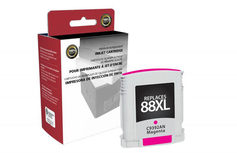Clover Technologies Group, LLC Remanufactured High Yield Magenta Ink Cartridge for HP C9392AN (HP 88XL)