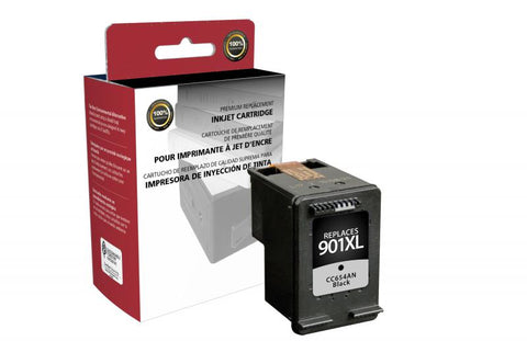 Clover Technologies Group, LLC Remanufactured High Yield Black Ink Cartridge for HP CC654AN (HP 901XL)