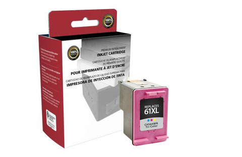 Clover Technologies Group, LLC Remanufactured High Yield Tri-Color Ink Cartridge for HP CH564WN (HP 61XL)