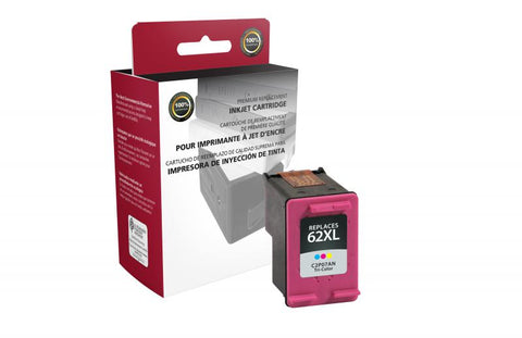 Clover Technologies Group, LLC Remanufactured High Yield Tricolor Inkjet Cartridge (Alternative for HP C2P07AN 62XL) (415 Yield)