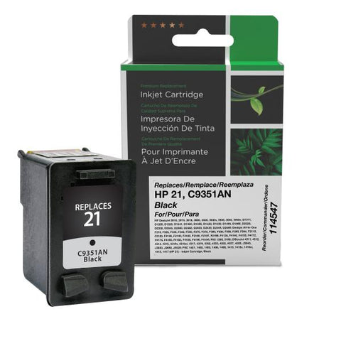 Clover Technologies Group, LLC Remanufactured Black Ink Cartridge (Alternative for HP C9351AN 21) (190 Yield)
