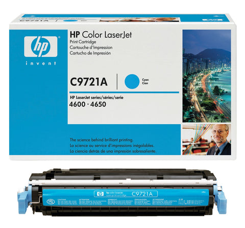 HP 641A (C9721A) Cyan Original LaserJet Toner Cartridge (8000 Yield)